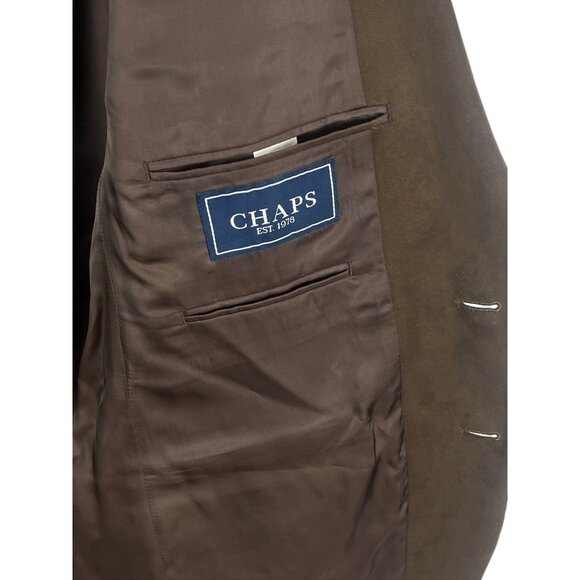 Chaps Men's Blazer Jacket Size 40R Two Button Flap Pockets Business Office - Picture 5 of 10